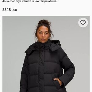 Lululemon wunderpuff jacket size 6